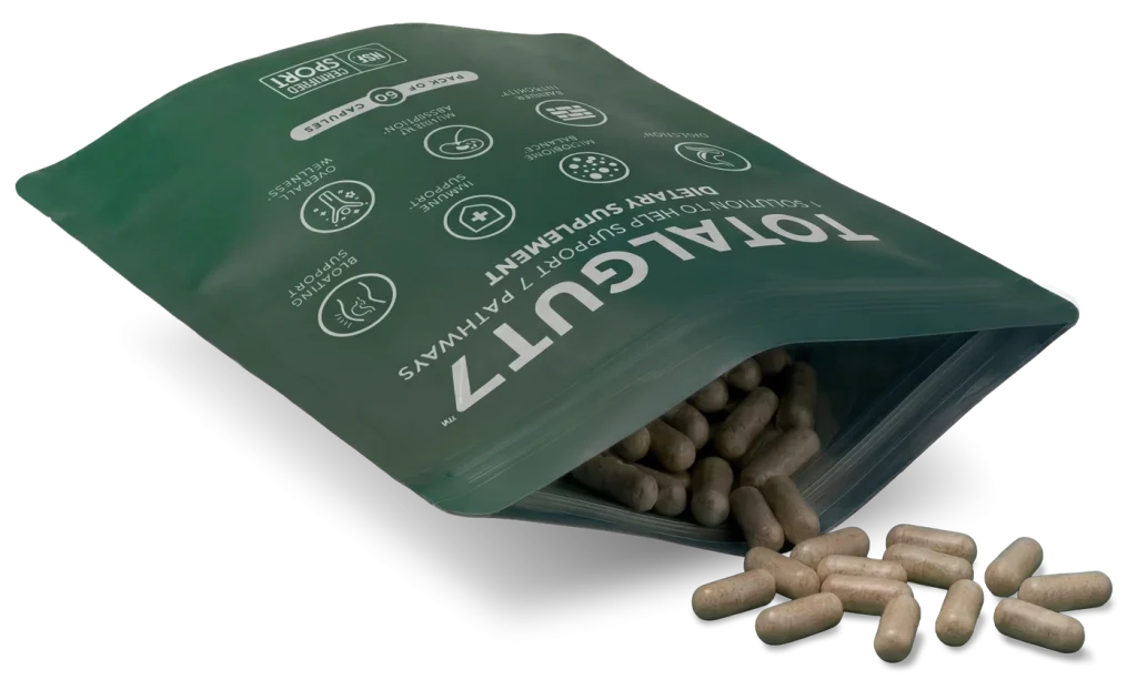 TotalGuts7 package with capsules